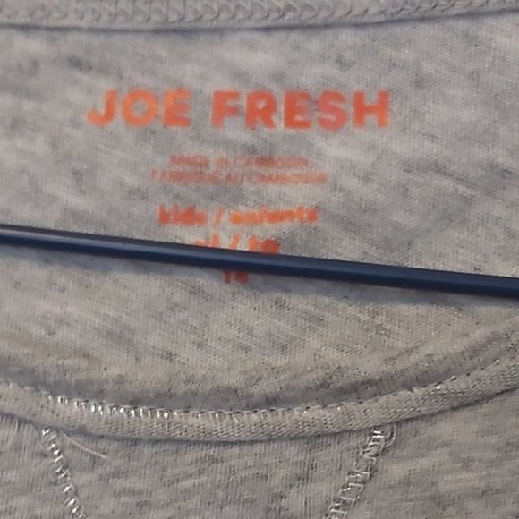 JOE FRESH Girls Crewneck Top Grey Size X-Large 14 - Picture 5 of 6